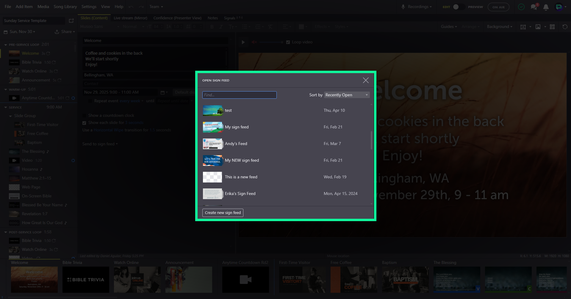how do I add custom slides sign feed 2.png