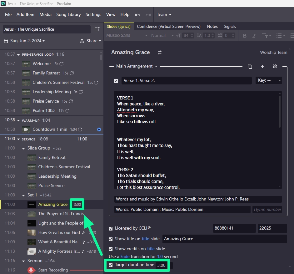 Specifying Target Start Time
