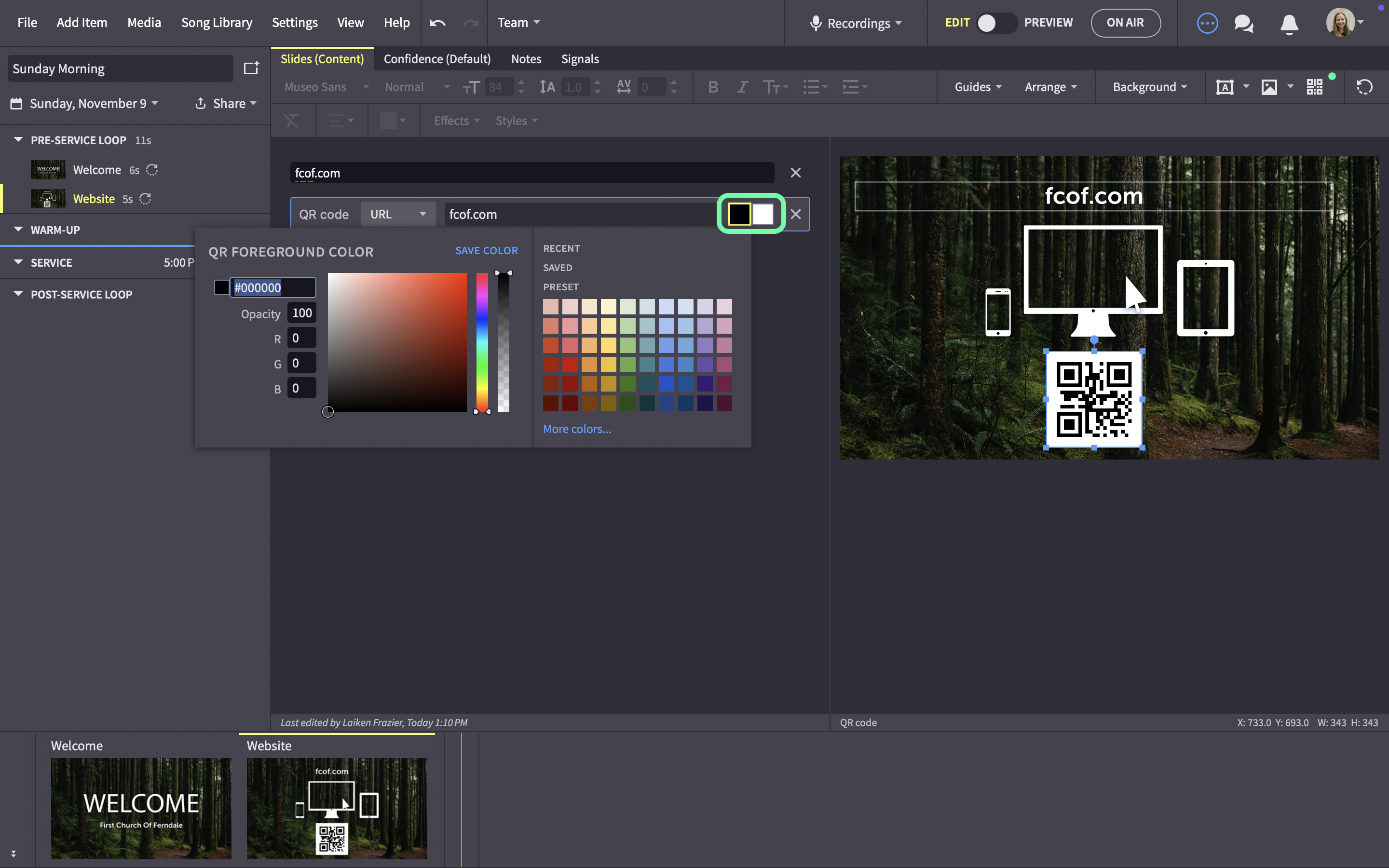 Customize Colors