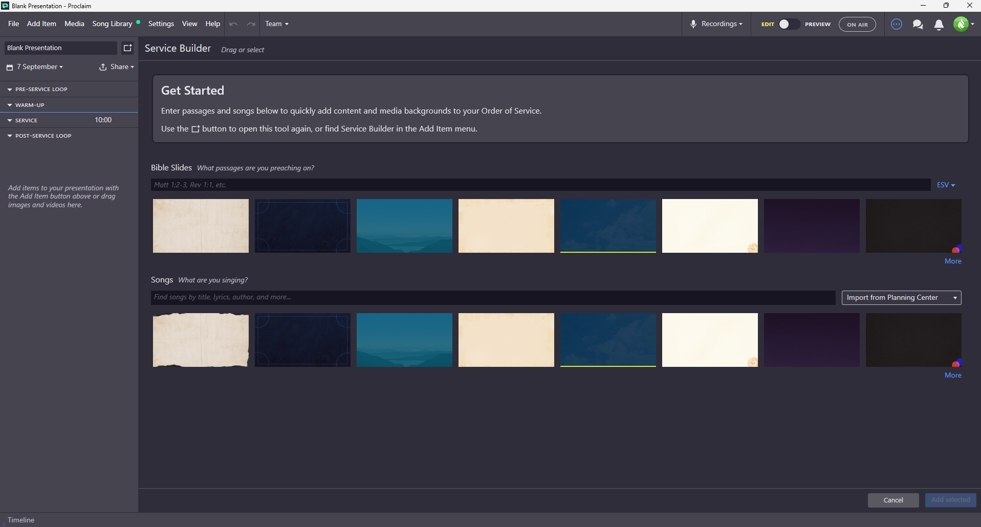 Service Builder - First Time User