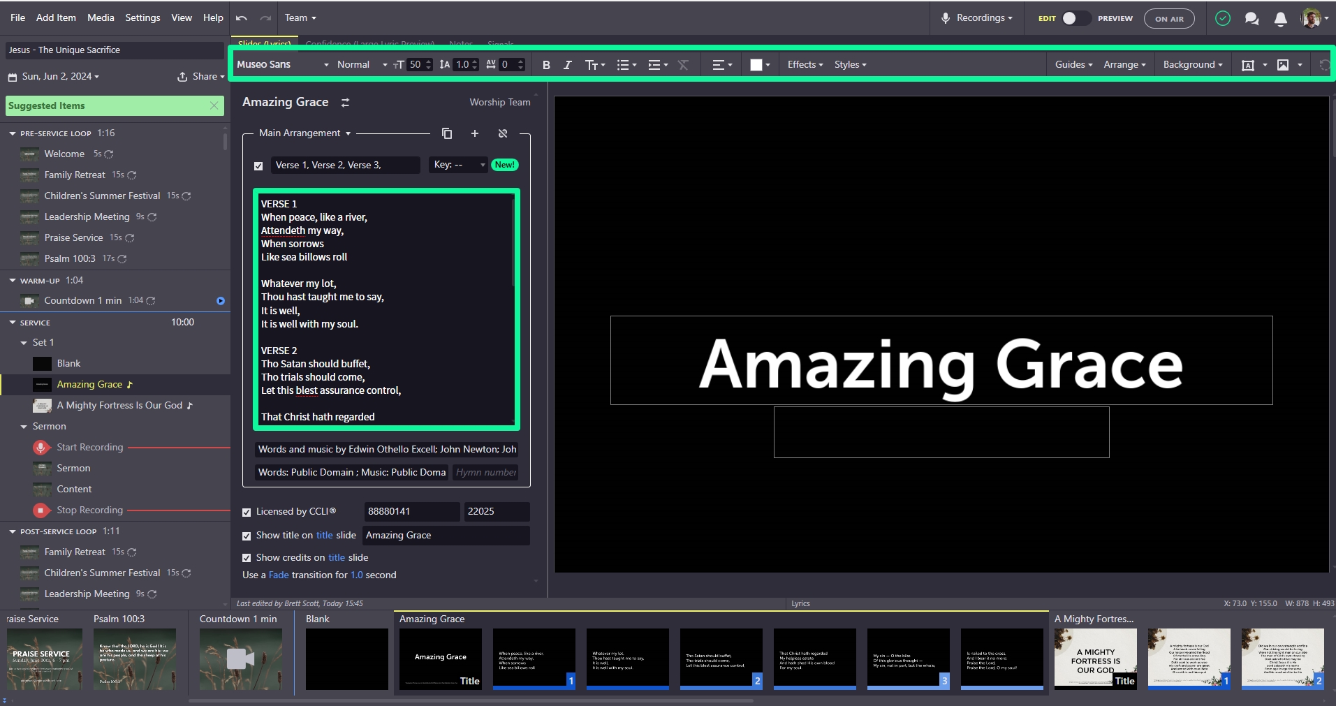 Text Formatting Toolbar