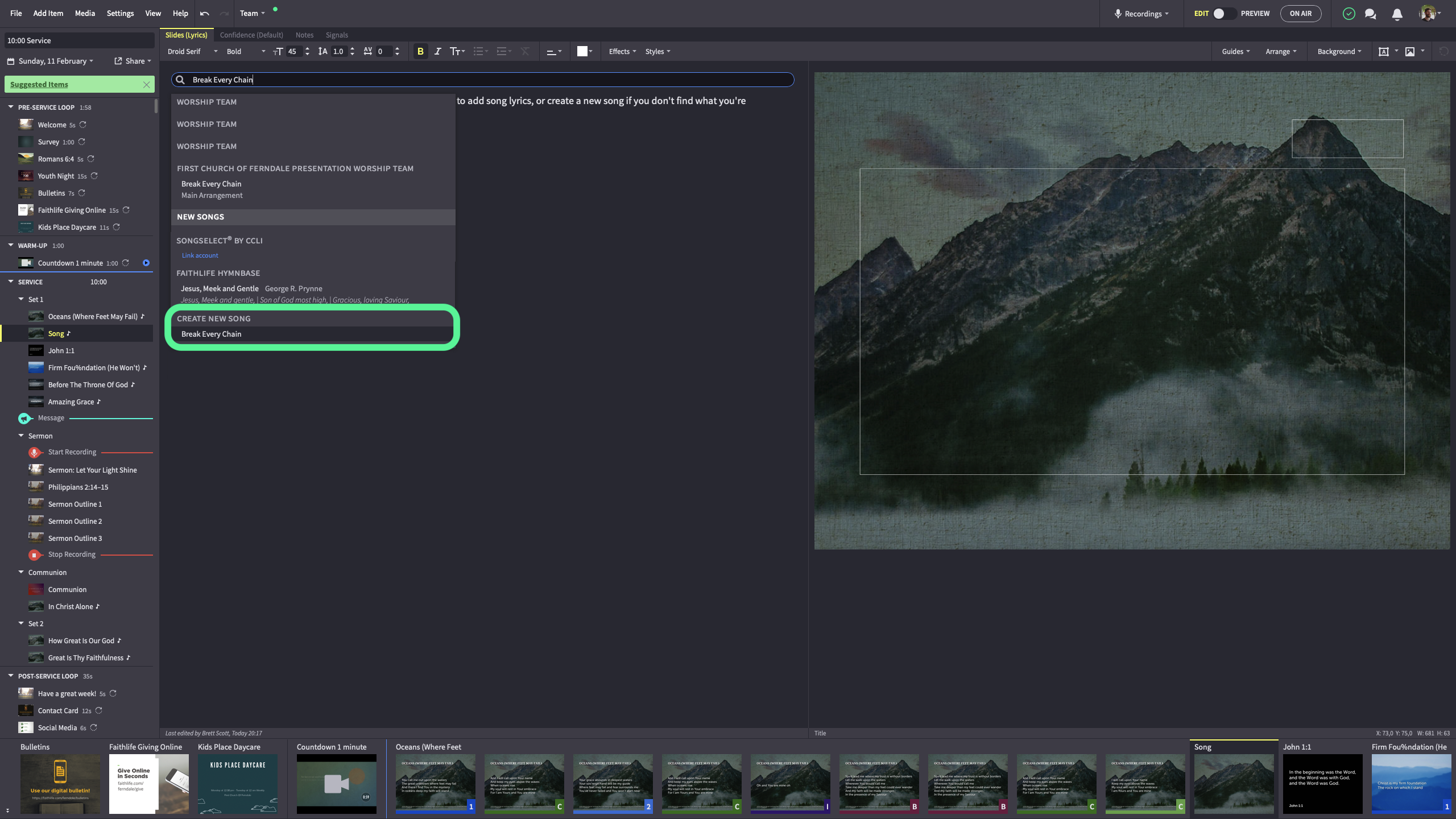 4 Click Create New Song