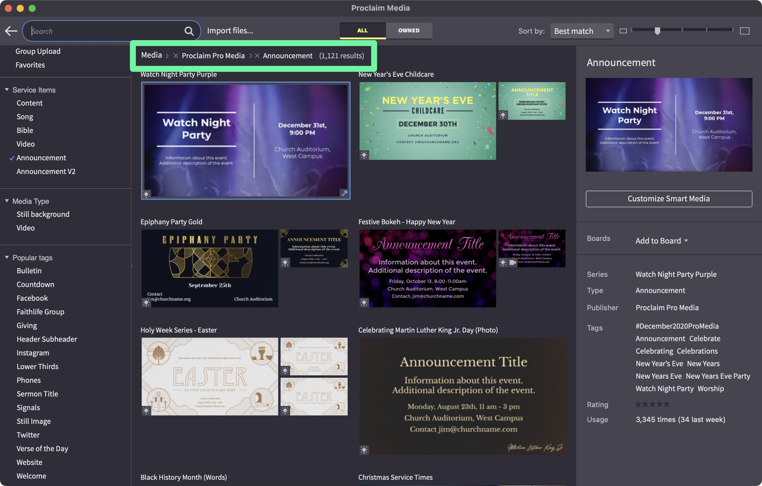 Media Browser With Breadcrumb Bar Highlighted