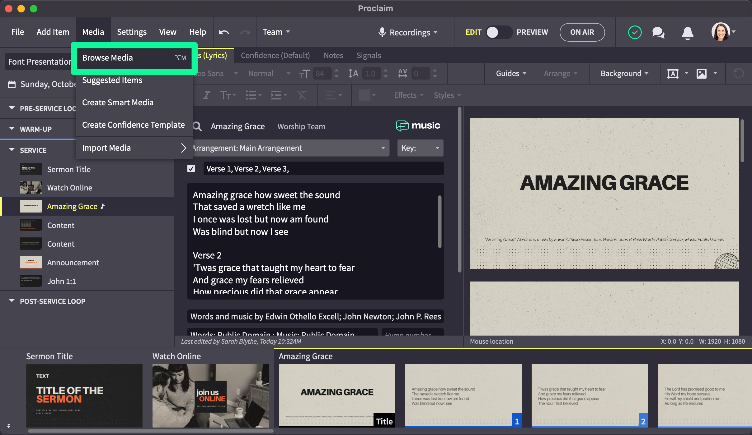Media Menu Open With Browse Media Highlighted