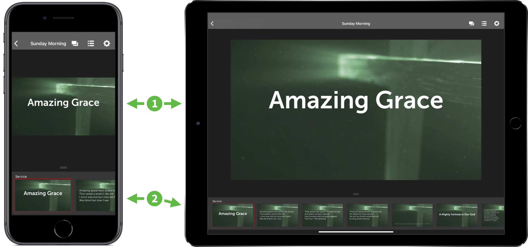 Proclaim Remote Control - Active and Nav Bar