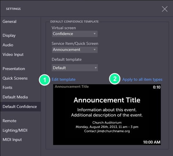 Conf Monitor - Edit And Apply Settings