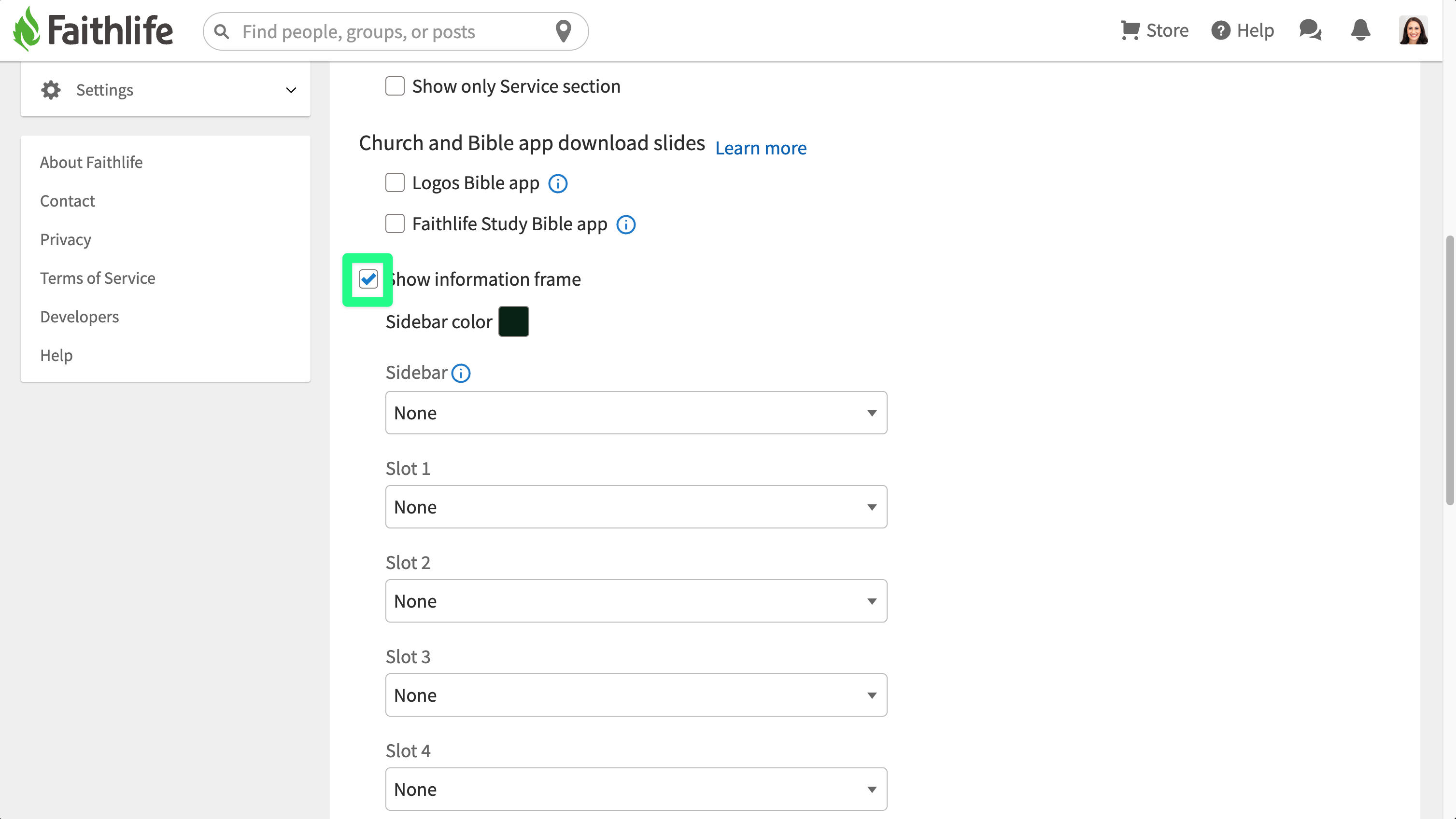 Show Information Pane Setting Checked