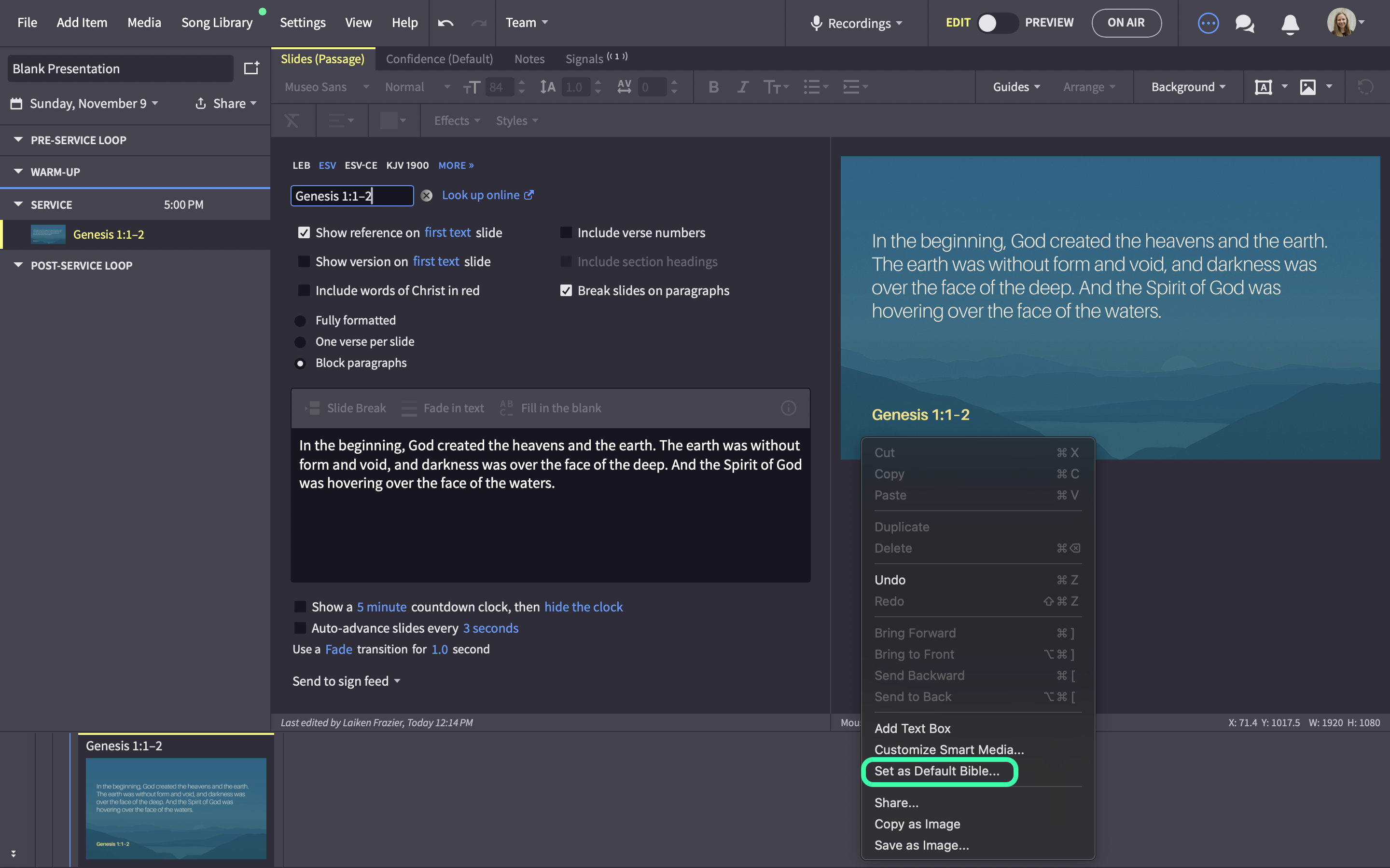 Context Menu