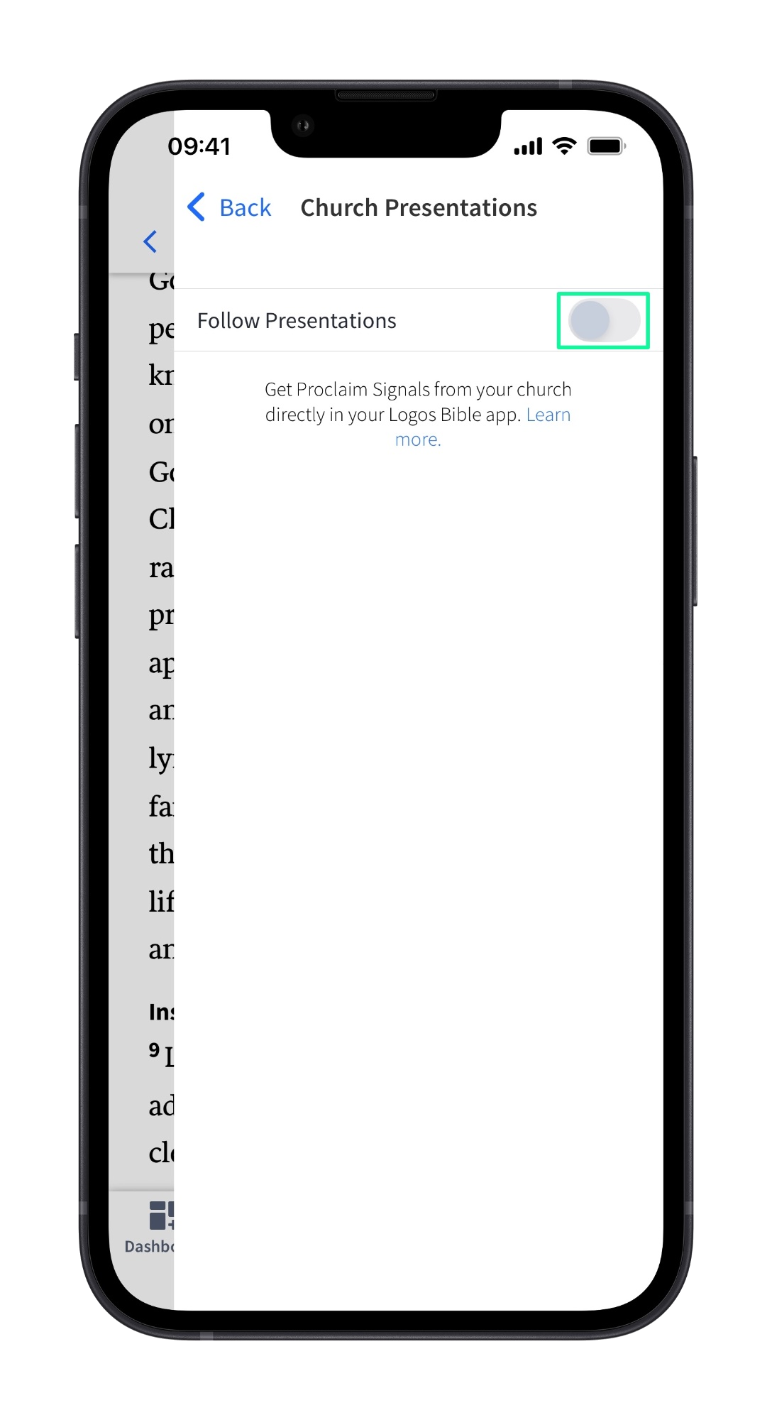 Enable Follow Presentations