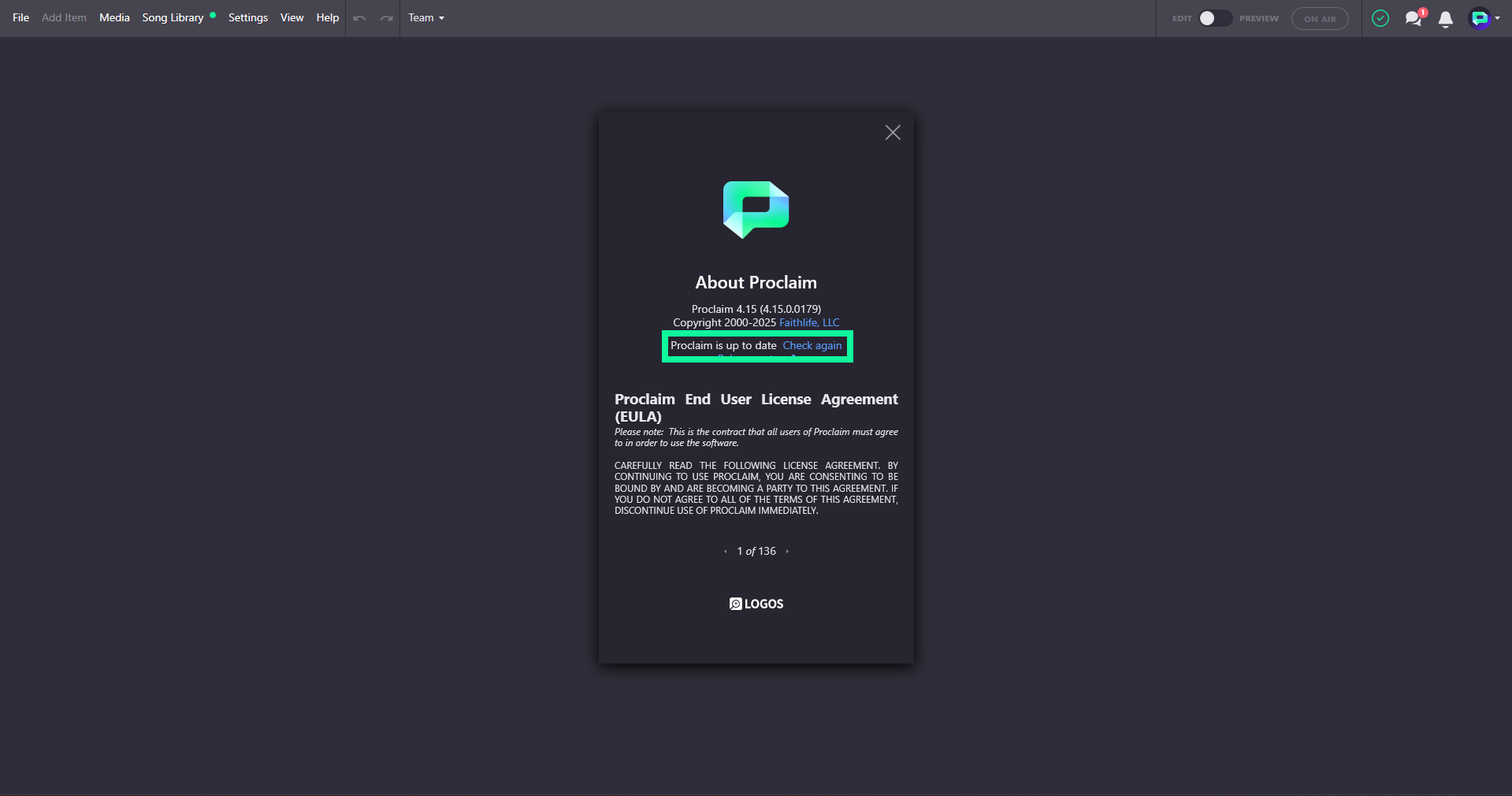 How do I update my Proclaim software 2.png